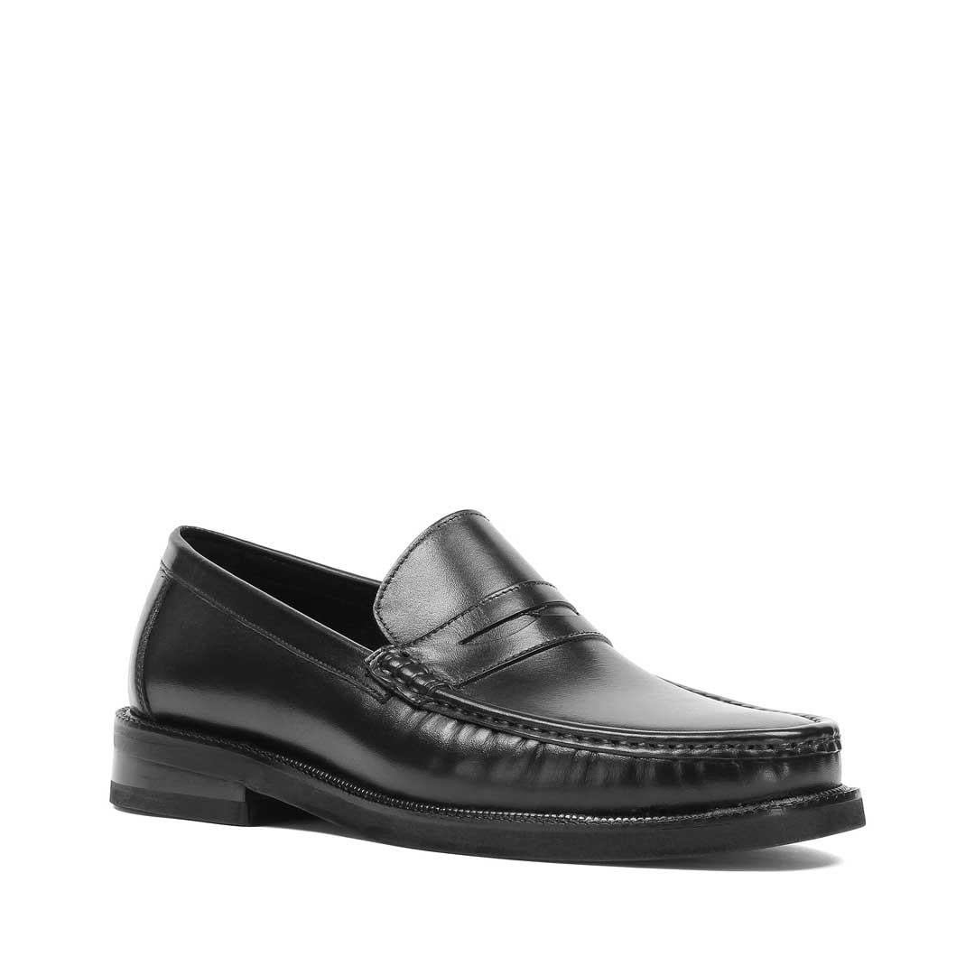 Erkek Siyah Deri Loafer