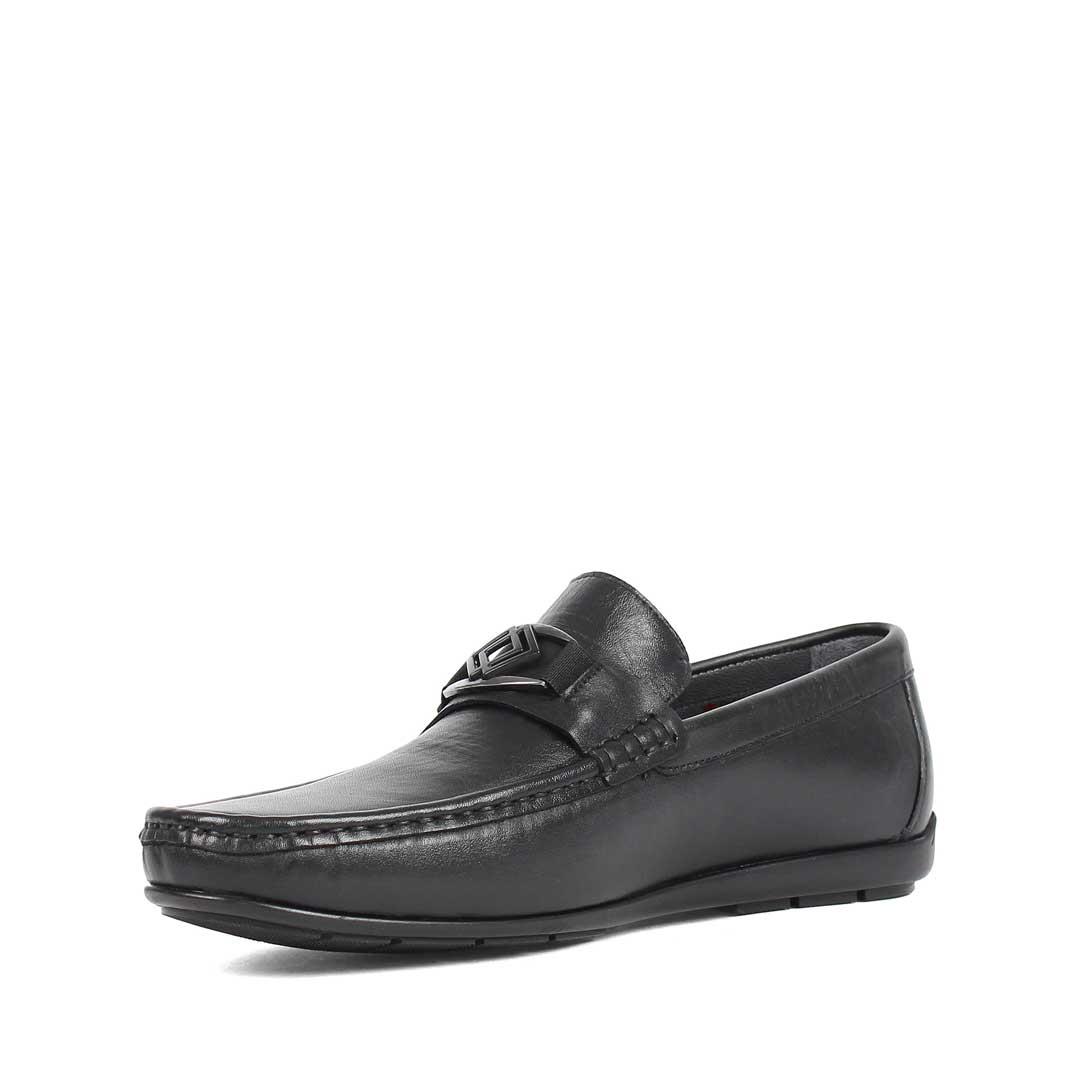 Erkek Siyah Deri Loafer