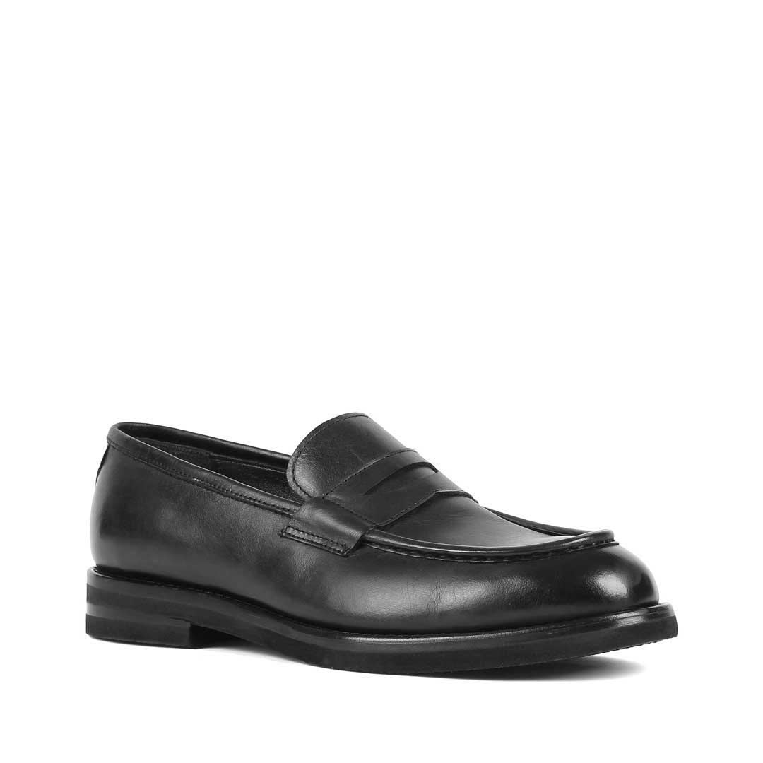 Erkek Siyah Deri Loafer