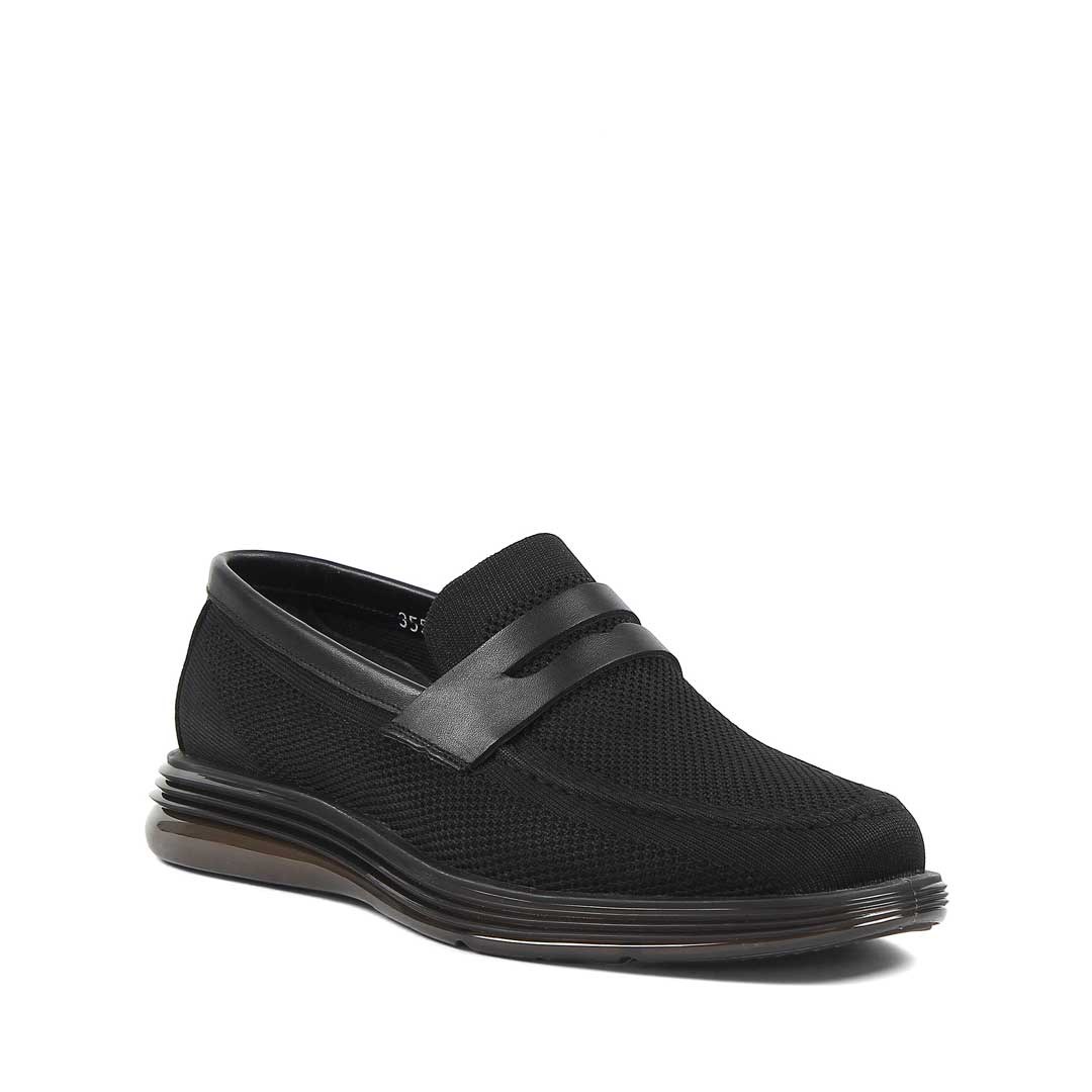 Erkek Siyah Deri Loafer