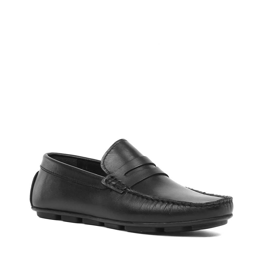 Erkek Siyah Deri Loafer