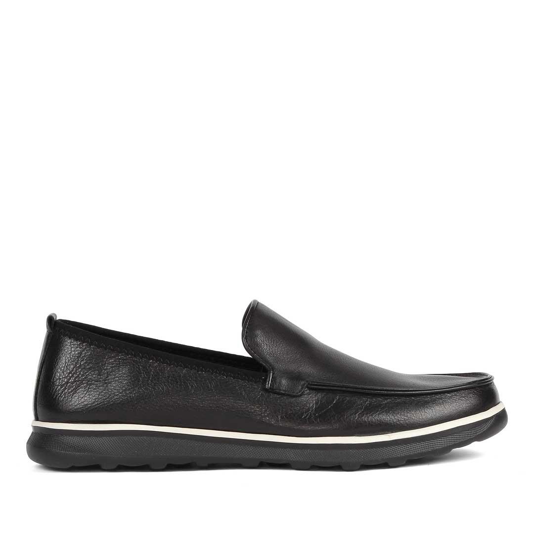 Erkek Siyah Deri Loafer