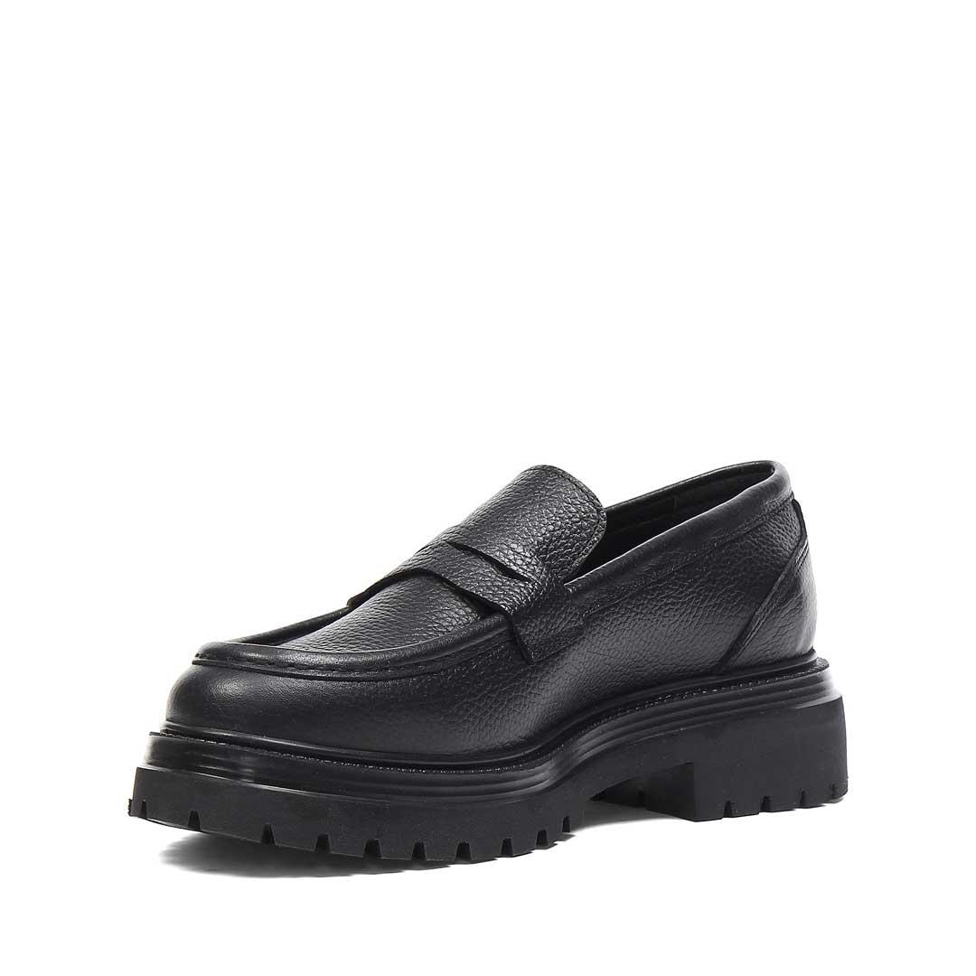Erkek Siyah Deri Loafer