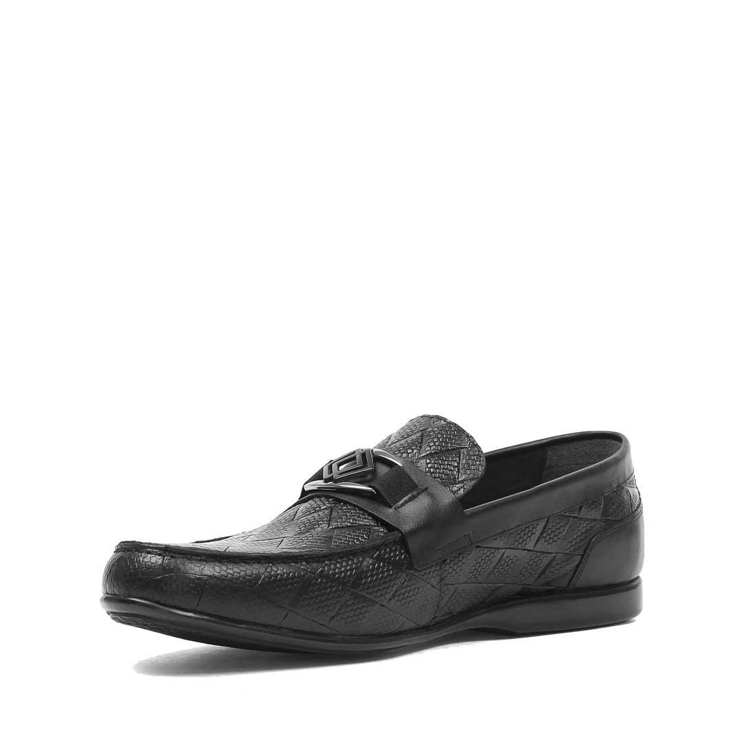 Erkek Siyah Deri Loafer