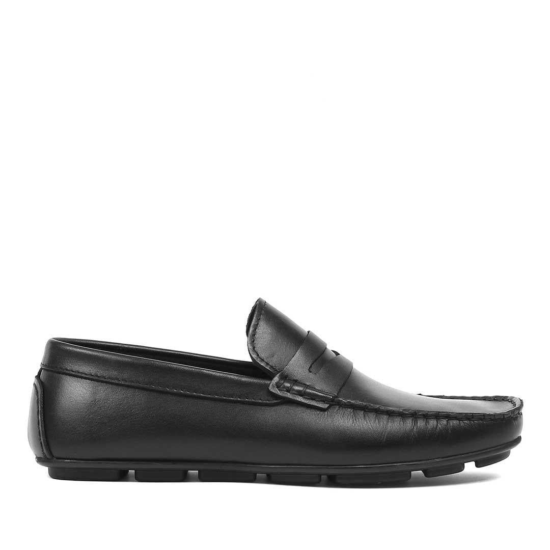 Erkek Siyah Deri Loafer