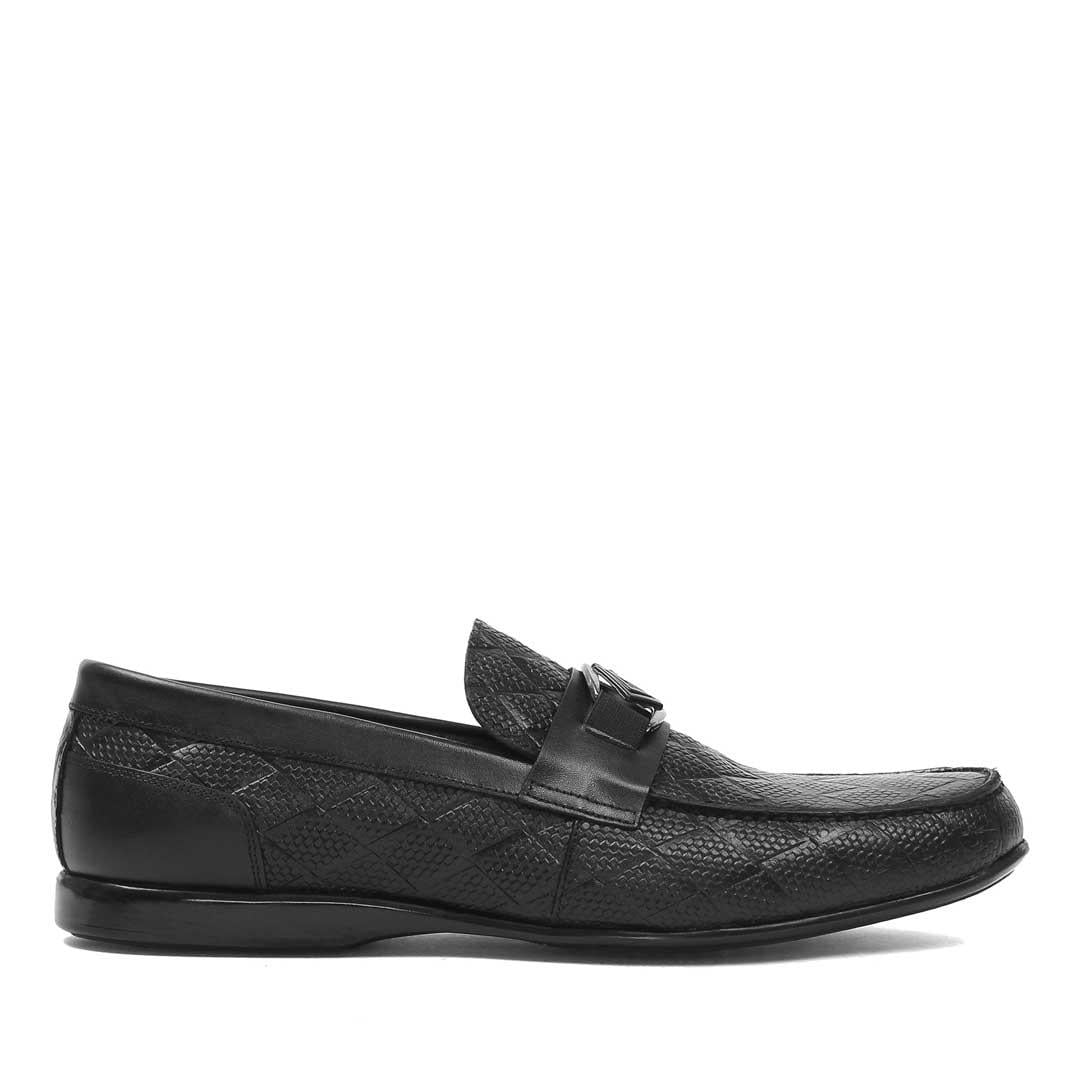 Erkek Siyah Deri Loafer