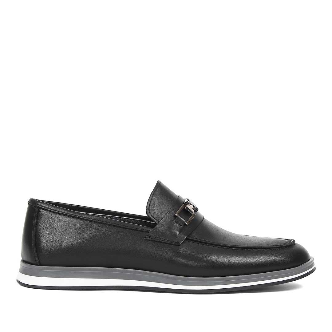 Erkek Siyah Deri Loafer
