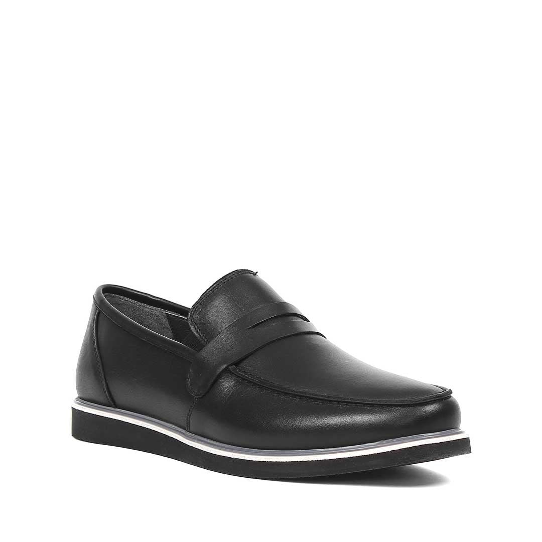 Erkek Siyah Deri Loafer
