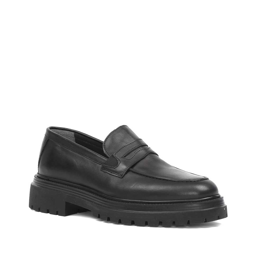 Erkek Siyah Deri Loafer