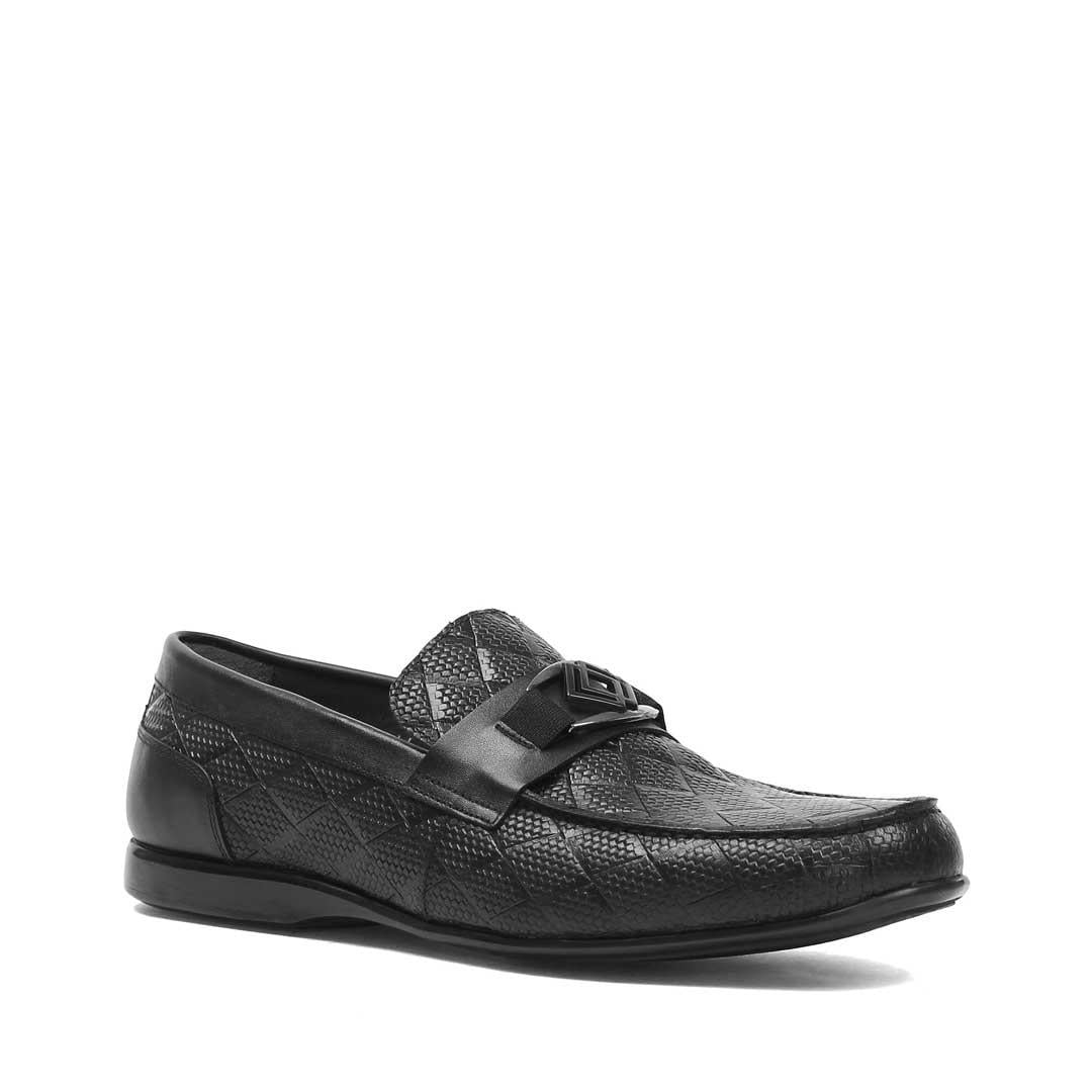 Erkek Siyah Deri Loafer