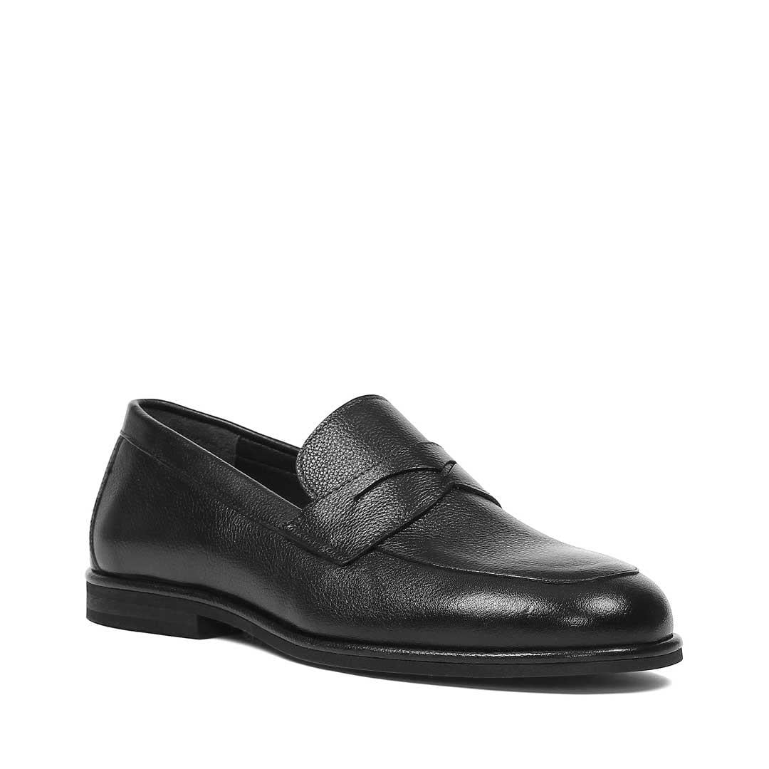 Erkek Siyah Deri Loafer