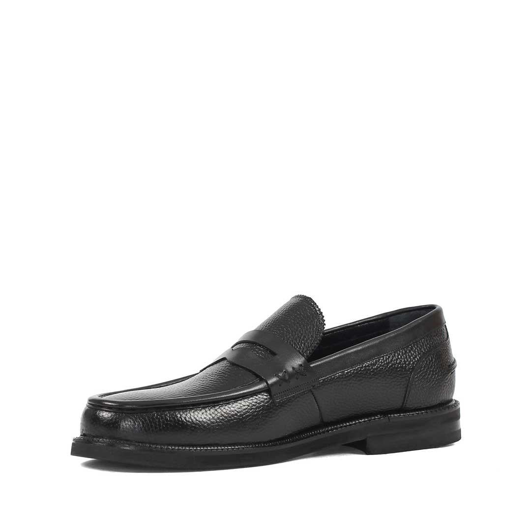 Erkek Siyah Deri Loafer