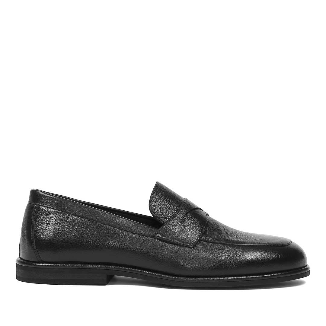 Erkek Siyah Deri Loafer
