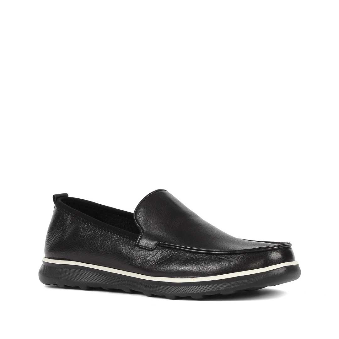 Erkek Siyah Deri Loafer