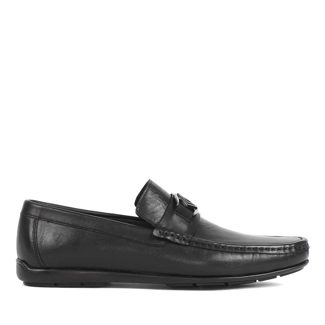 Erkek Siyah Deri Loafer