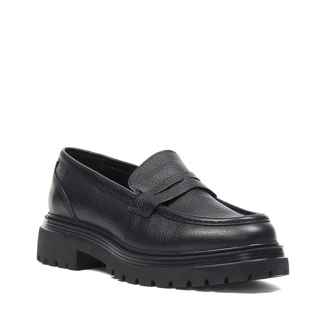 Erkek Siyah Deri Loafer