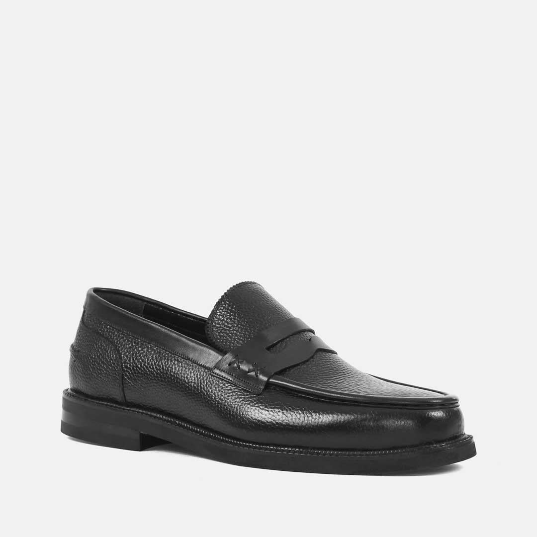 Erkek Siyah Deri Loafer