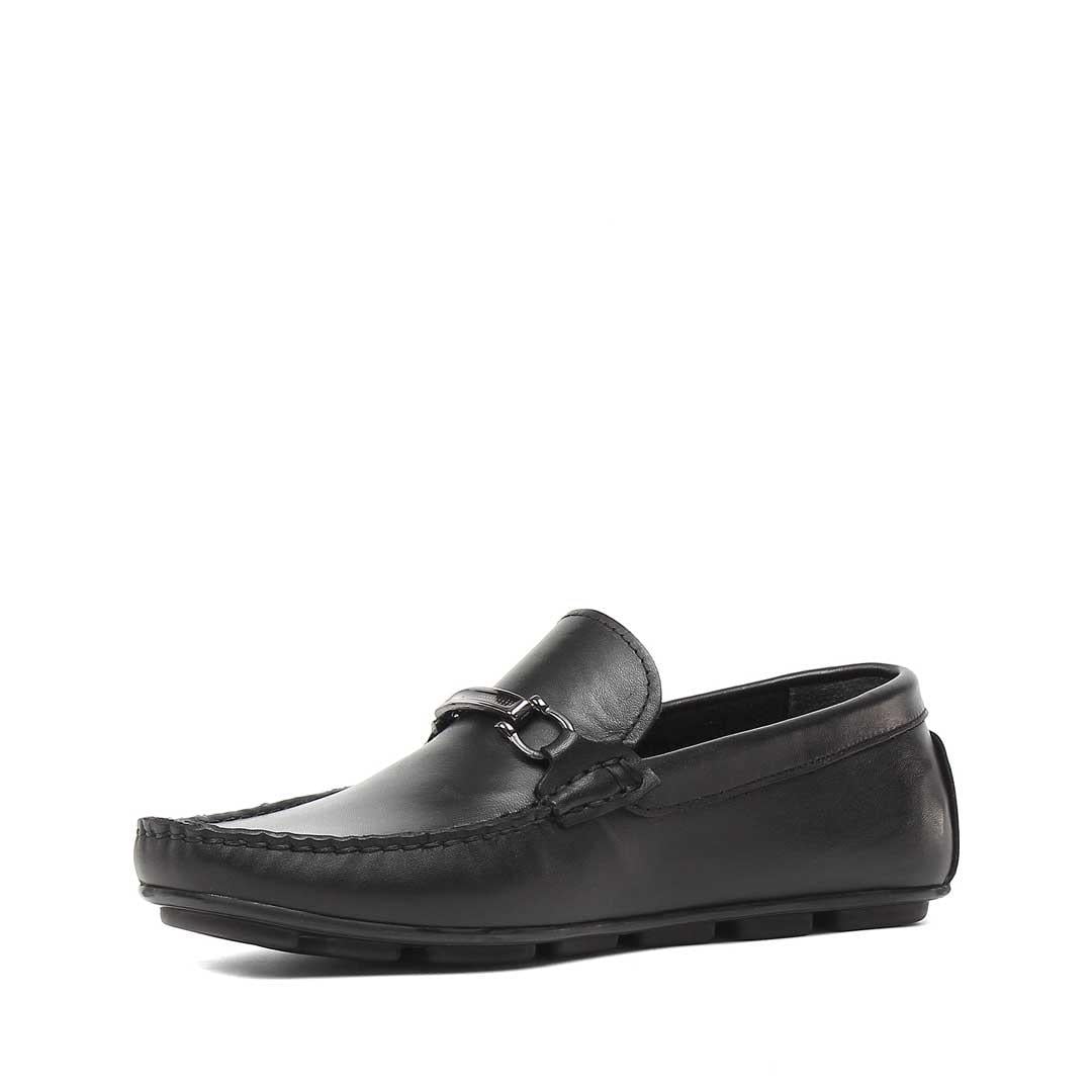 Erkek Siyah Deri Loafer