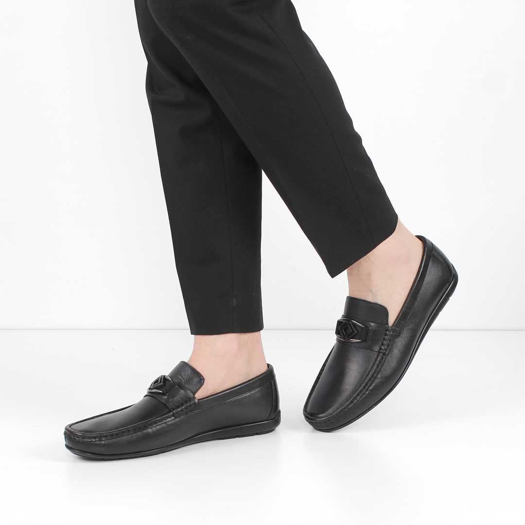 Erkek Siyah Deri Loafer