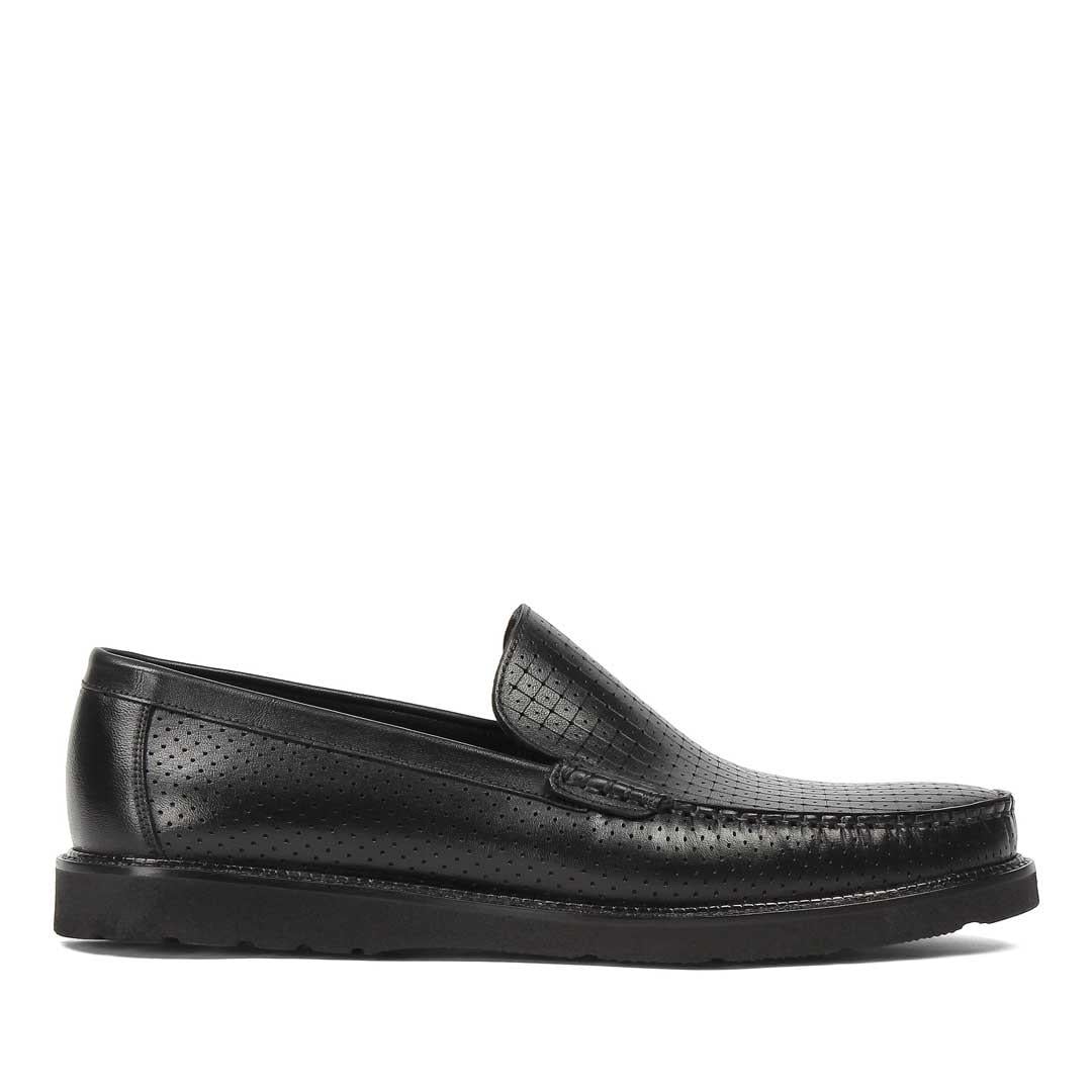 Erkek Siyah Deri Loafer
