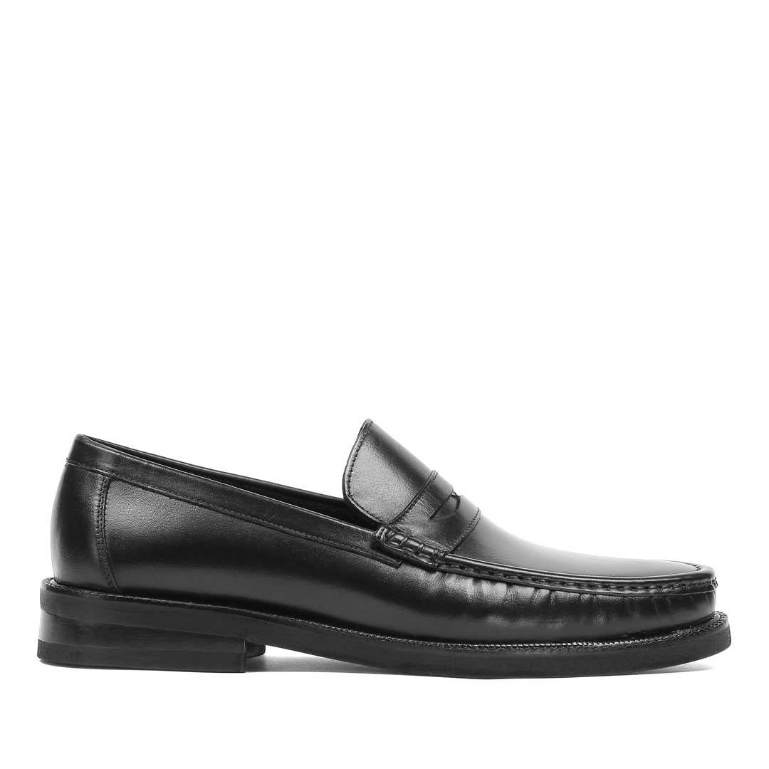 Erkek Siyah Deri Loafer