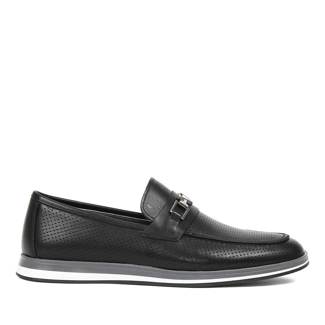 Erkek Siyah Deri Loafer
