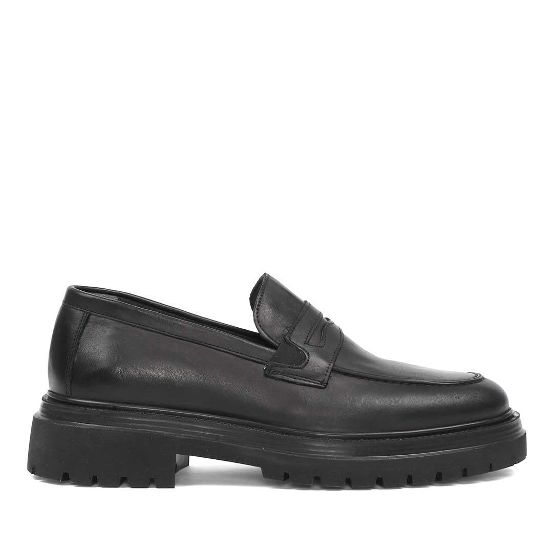 Erkek Siyah Deri Loafer