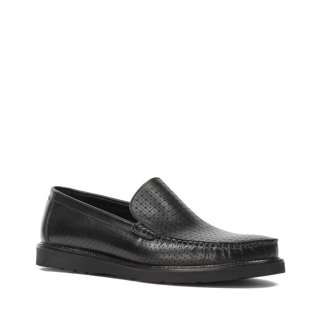Erkek Siyah Deri Loafer