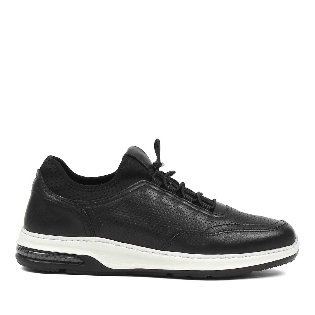 Erkek Siyah Deri Sneaker