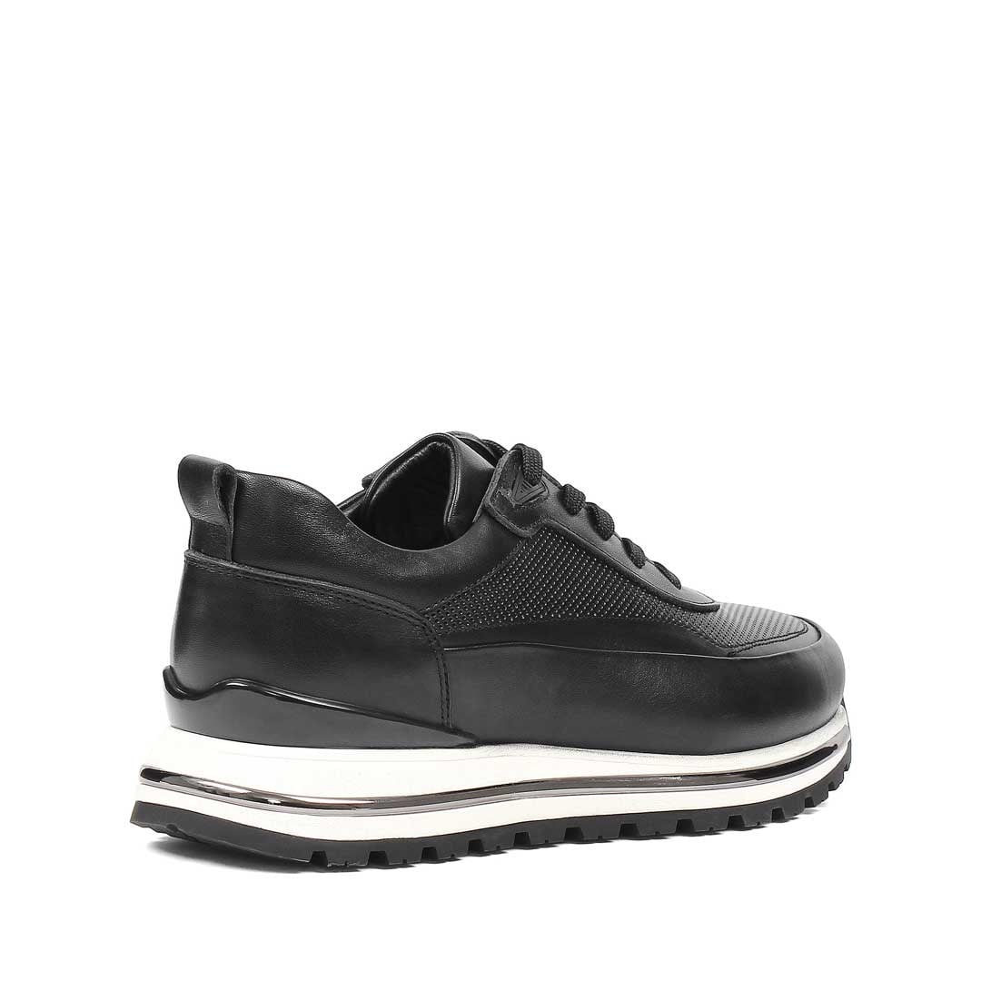 Erkek Siyah Kalın Tabanlı Sneaker