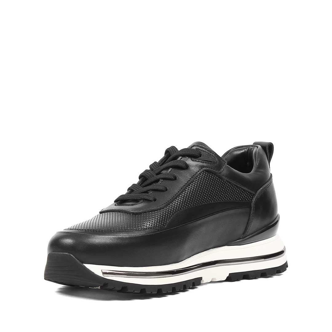 Erkek Siyah Kalın Tabanlı Sneaker