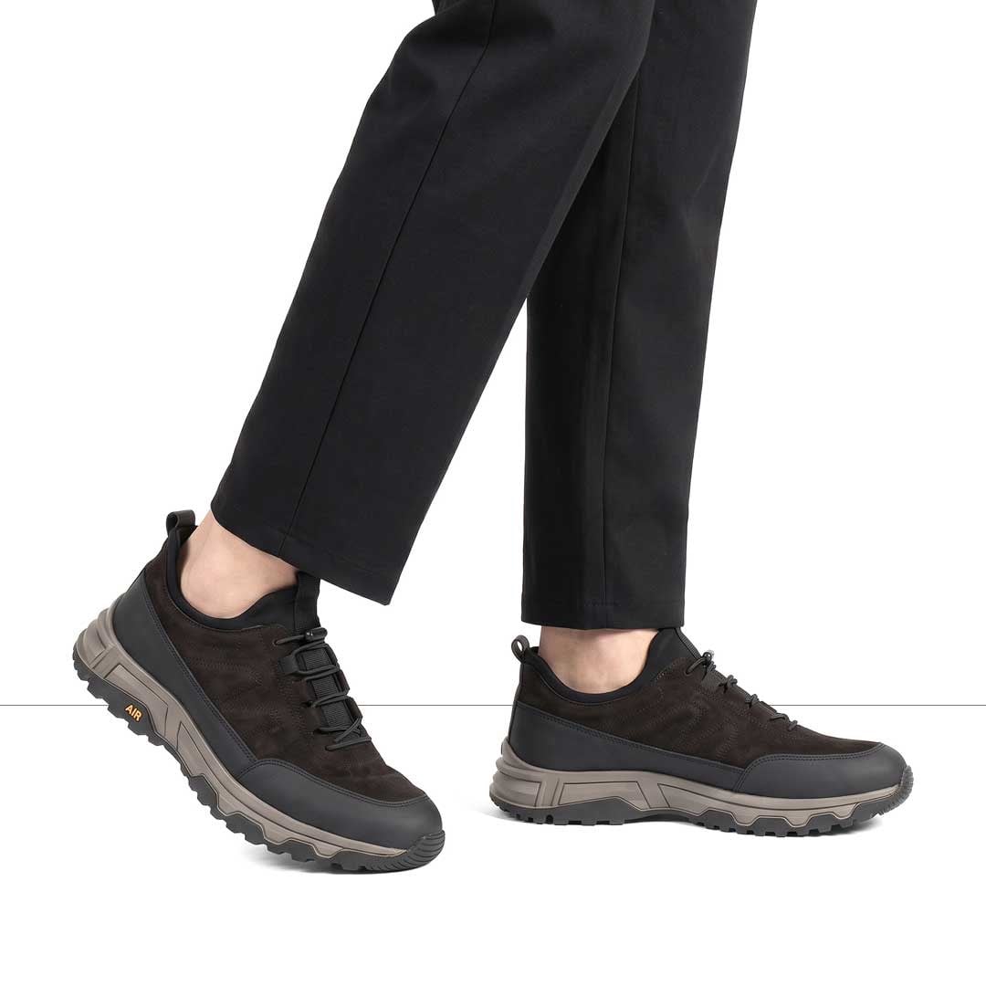 Erkek Siyah Nubuk Deri Sneaker