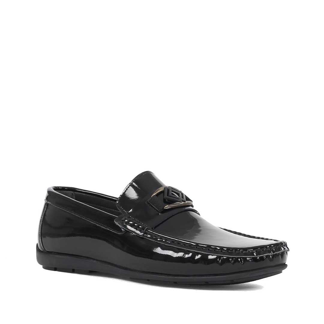 Erkek Siyah Rugan Deri Loafer