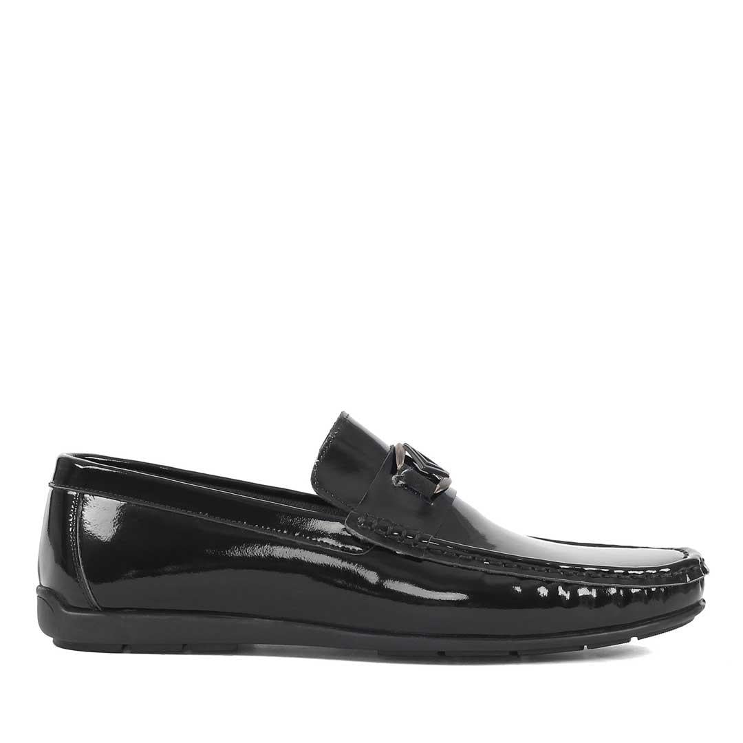 Erkek Siyah Rugan Deri Loafer