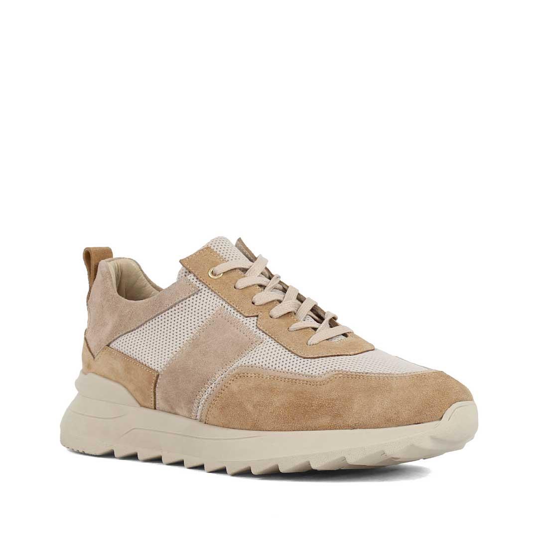 Erkek Taba Bağcıklı Kalın Tabanlı Süet Deri Sneaker
