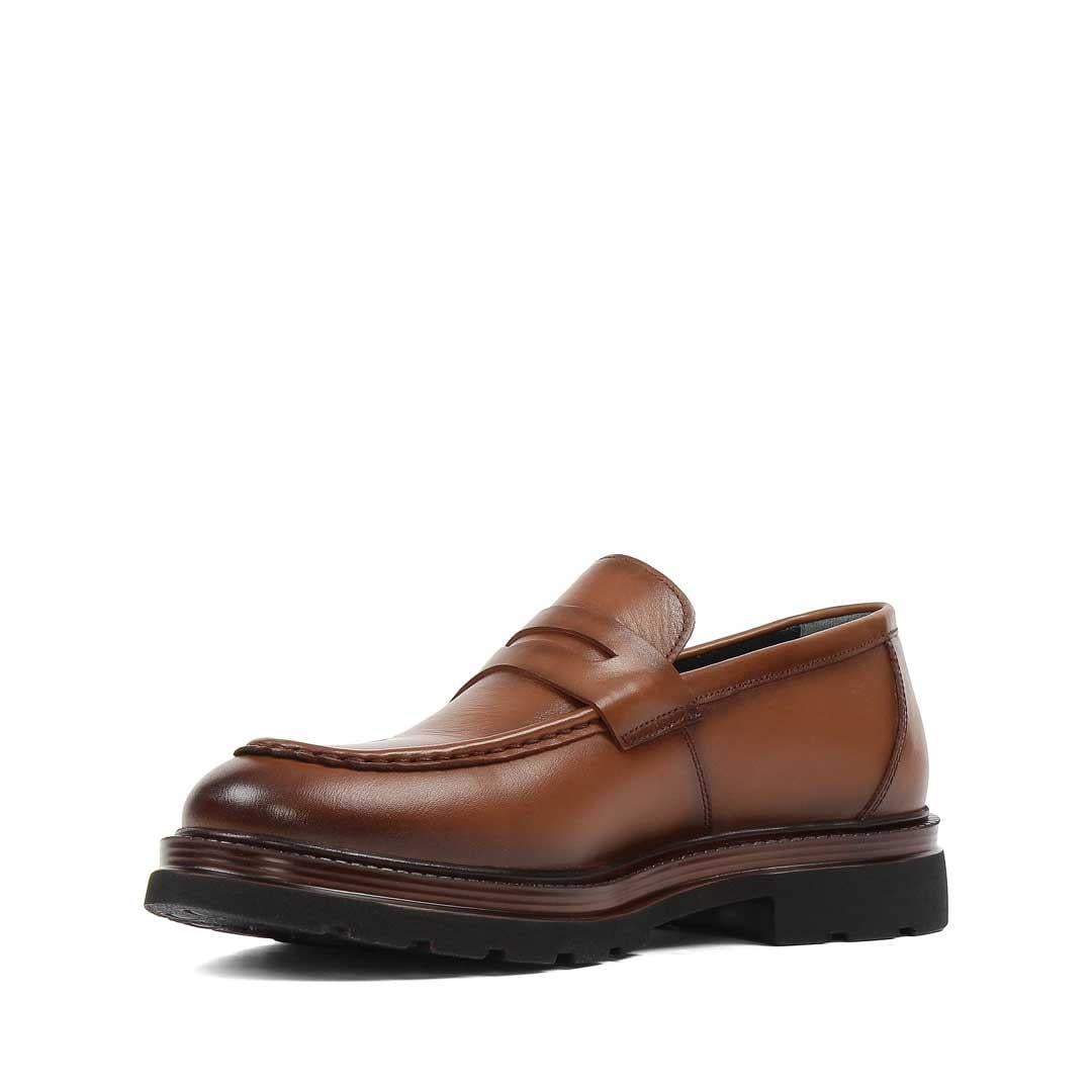 Erkek Taba Deri Loafer