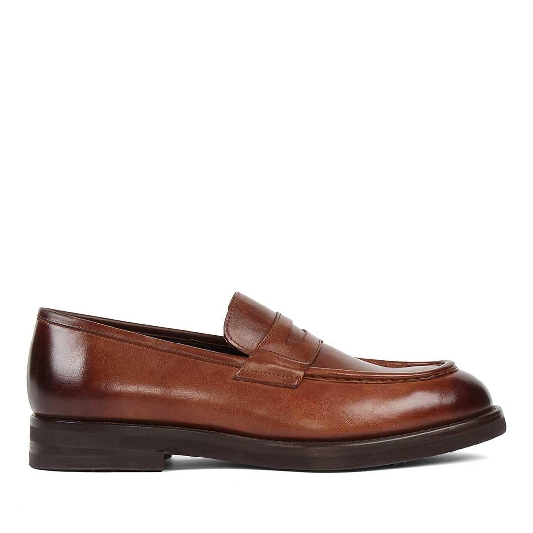 Erkek Taba Deri Loafer