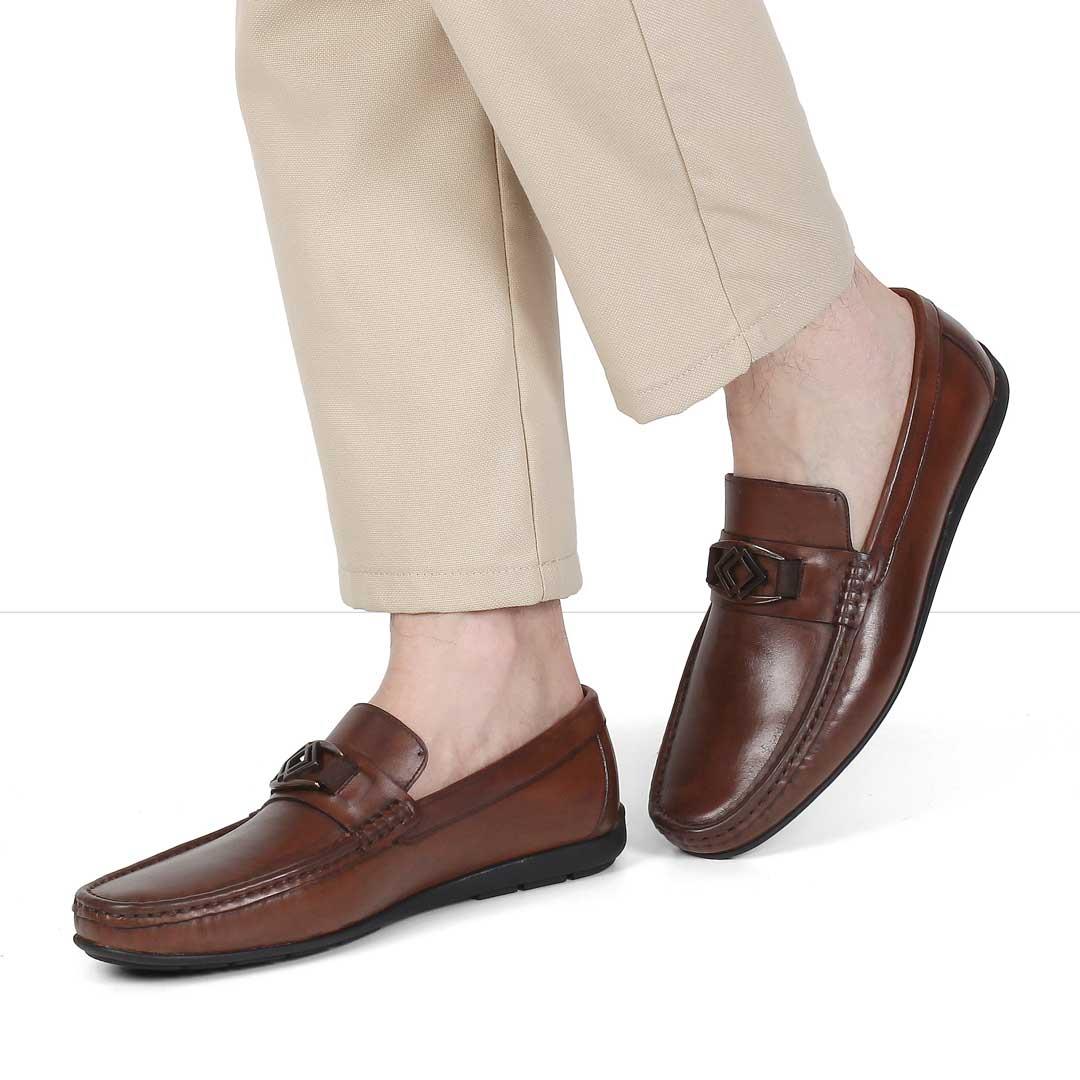 Erkek Taba Deri Loafer