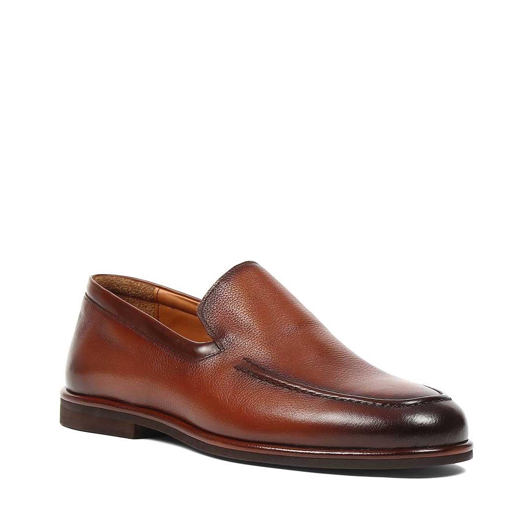 Erkek Taba Deri Loafer