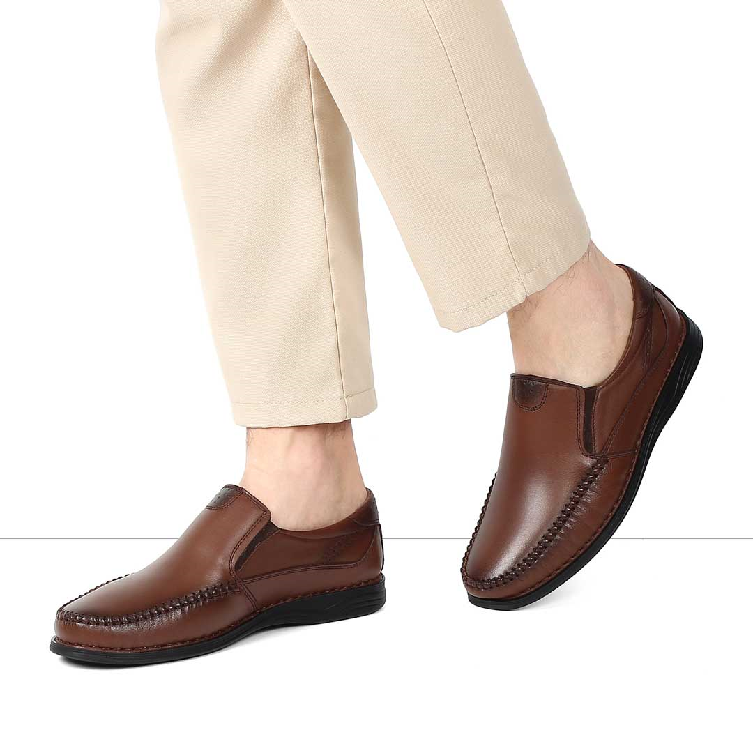 Erkek Taba Deri Loafer