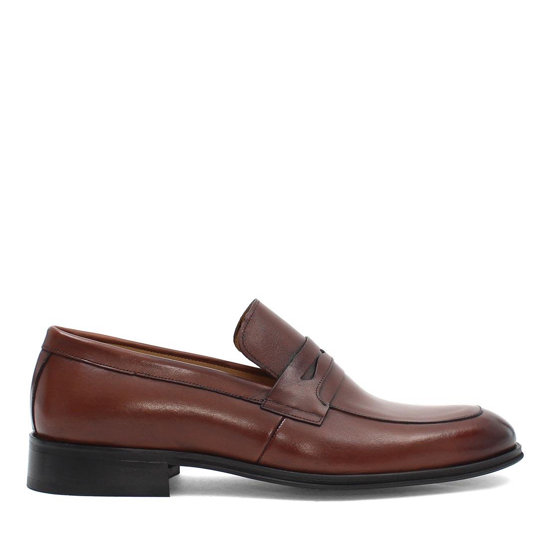 Erkek Taba Deri Loafer