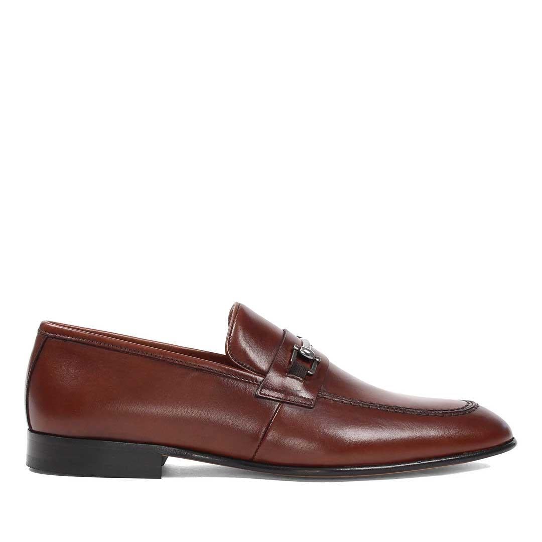 Erkek Taba Kösele Deri Loafer