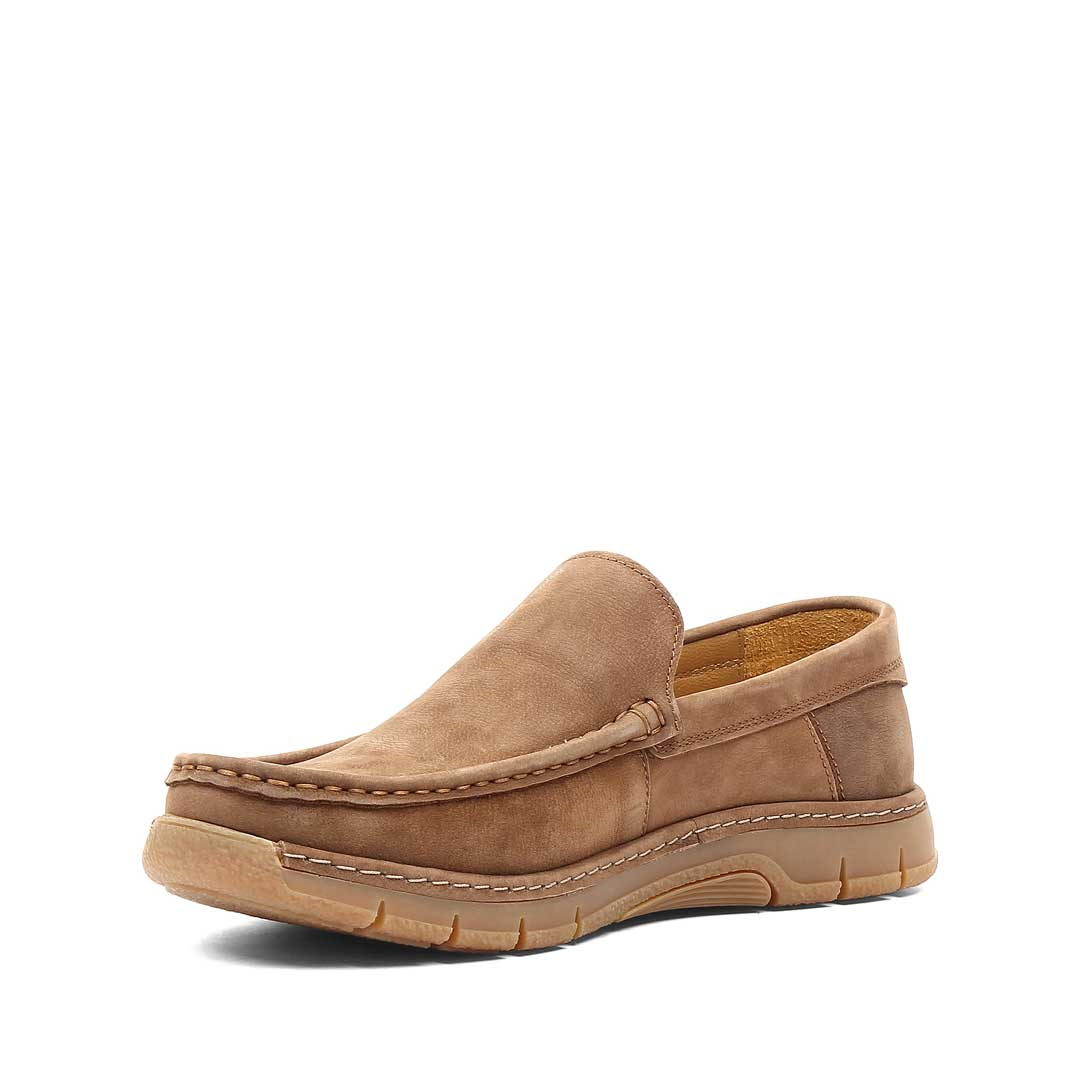 Erkek Taba Nubuk Deri Loafer