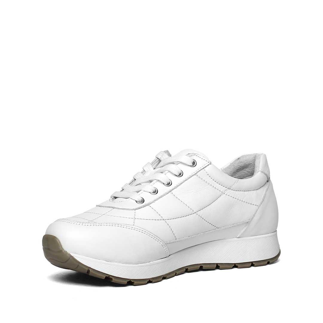 Kadın Beyaz Bağcıklı Kalın Tabanlı Deri Sneaker