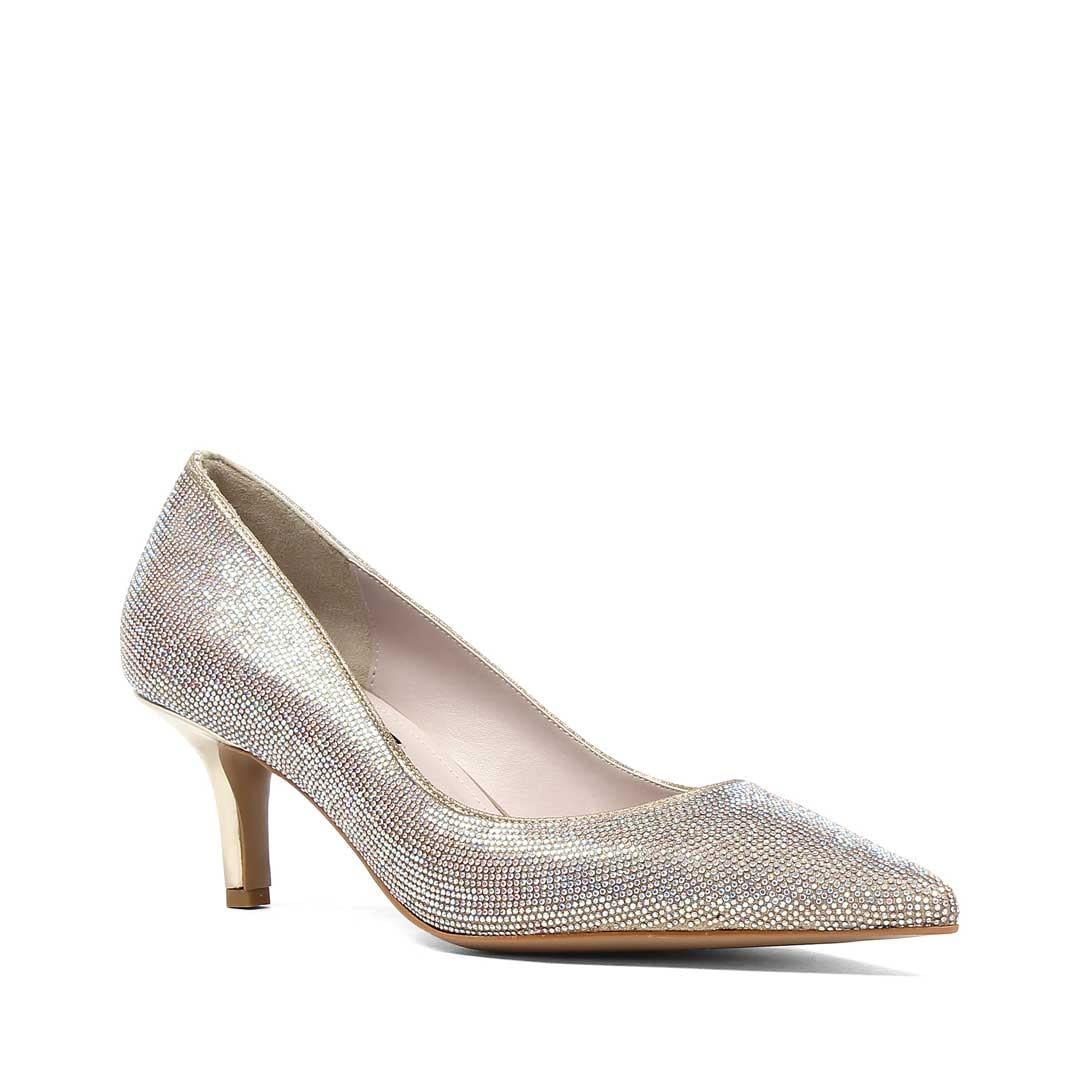 Kadın Dore Taşlı İnce Topuklu Stiletto