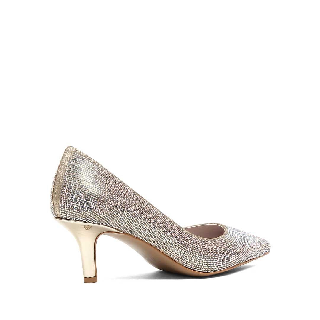 Kadın Dore Taşlı İnce Topuklu Stiletto