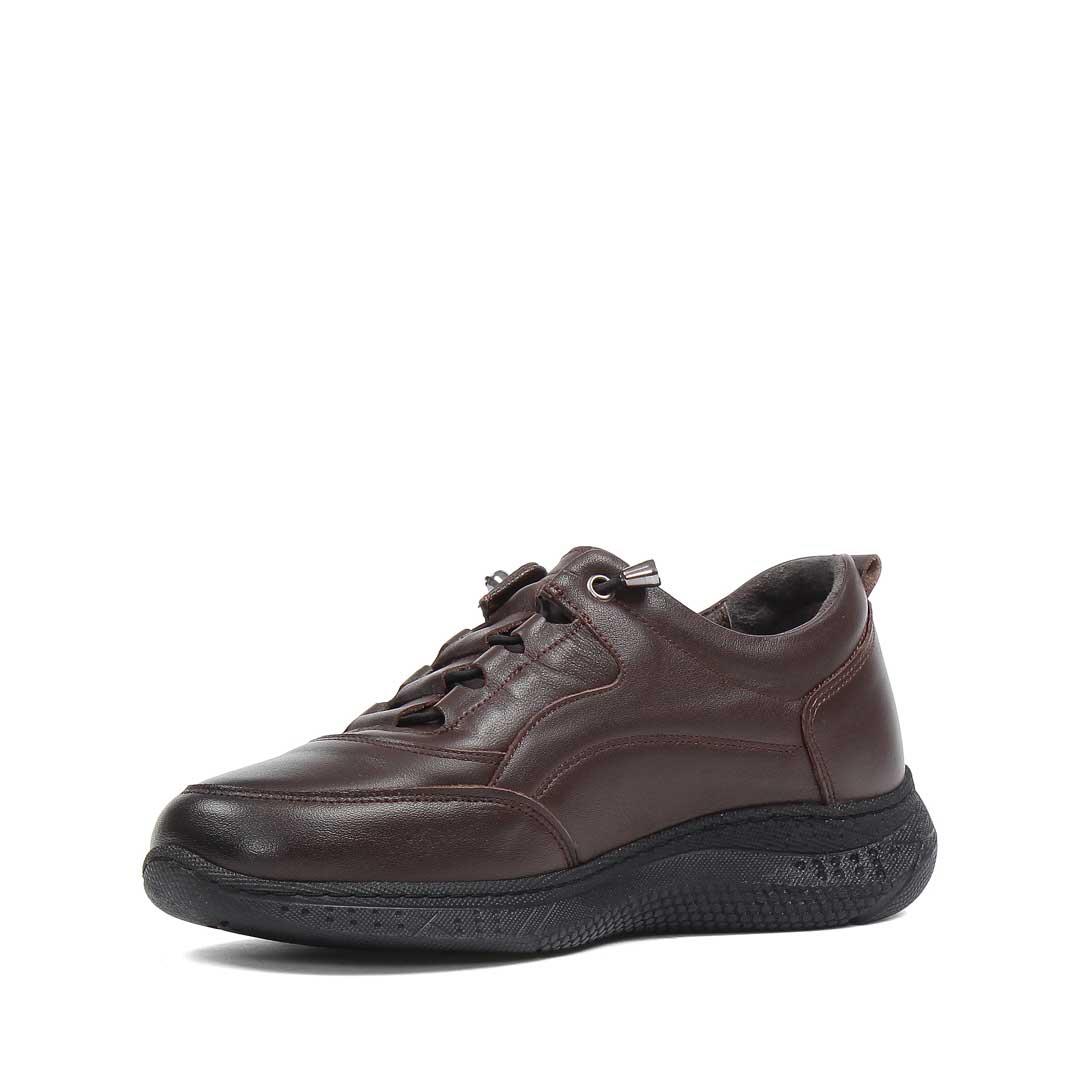Kadın Kahverengi Kalın Tabanlı Deri Sneaker