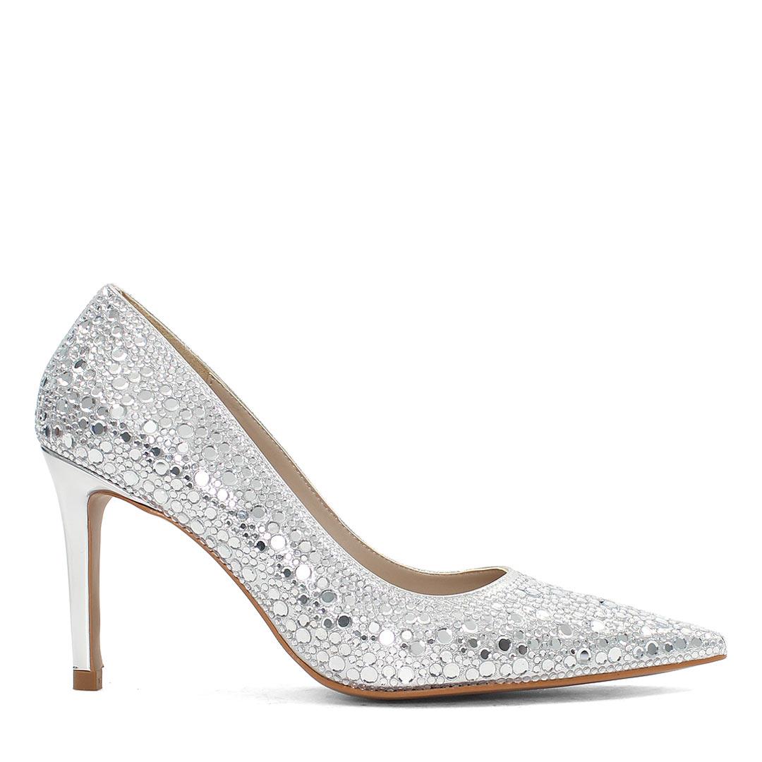 Kadın Lame Parlak İnce Topuklu Stiletto