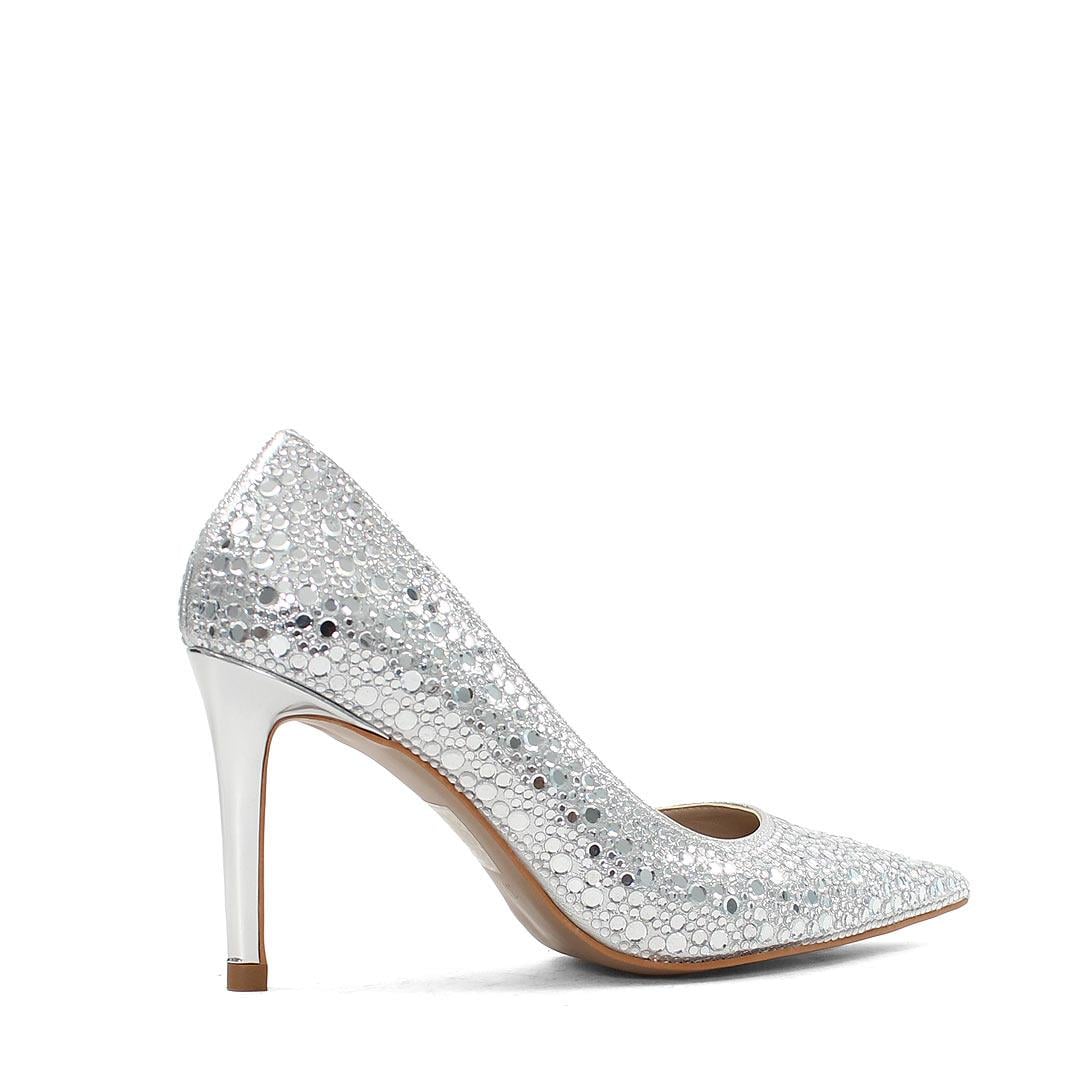 Kadın Lame Parlak İnce Topuklu Stiletto