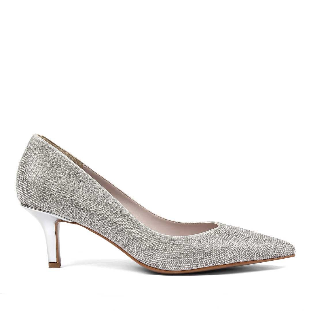 Kadın Lame Taşlı İnce Topuklu Stiletto